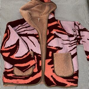 Free People Reversible Oversized Teddy Jacket (size XL)